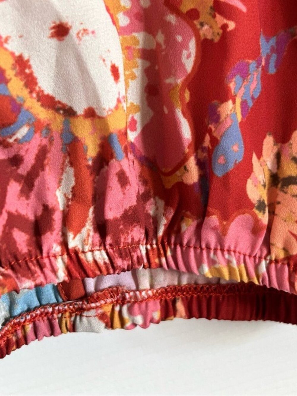 Flying Tomato Rust Floral Tie-Front Peasant Boho Blouse NWT Festival - Picture 15 of 16